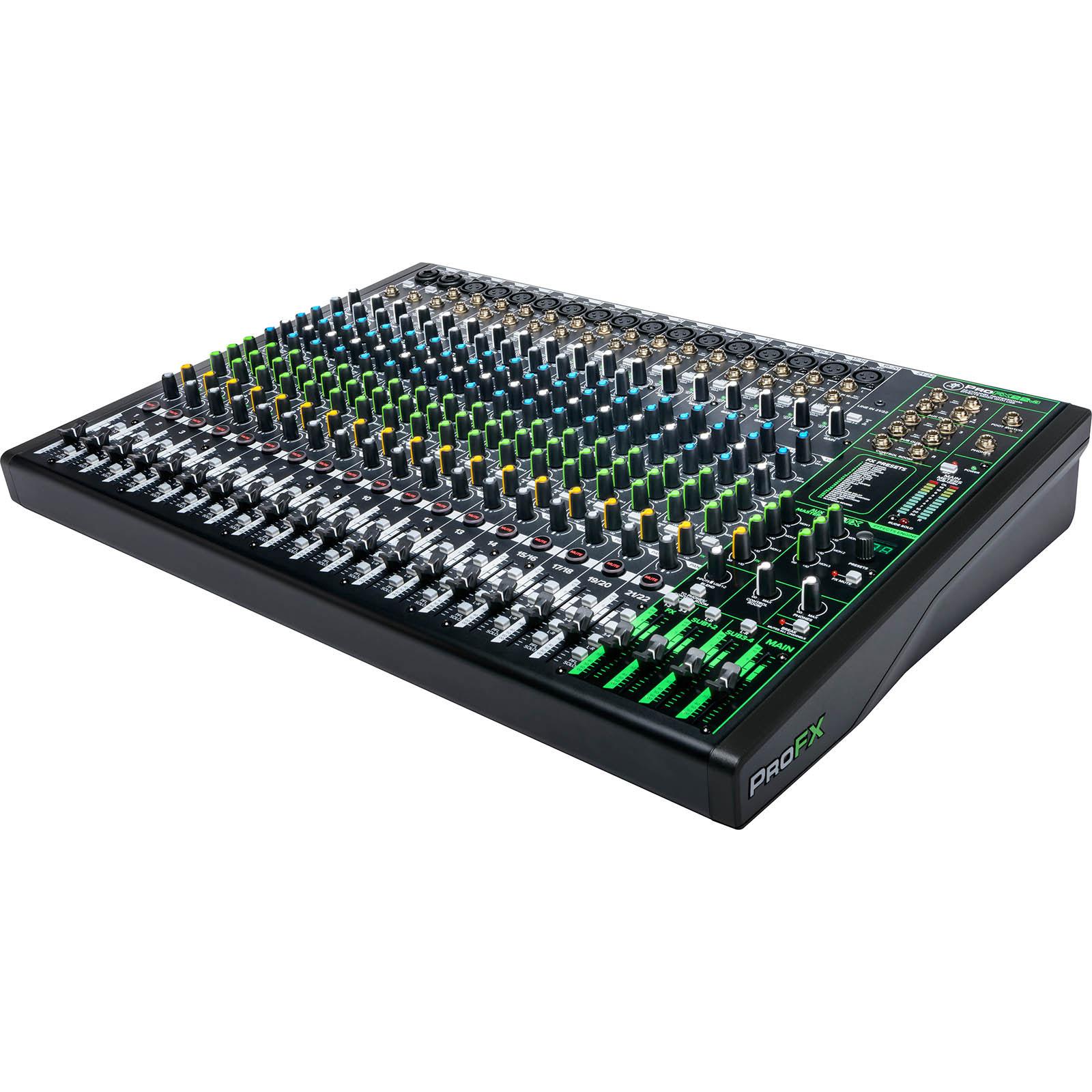 Photos - Mixing Desk Mackie ProFX22v3 22-Channel 4-Bus Professional Effects Mixer with USB 
